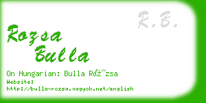 rozsa bulla business card